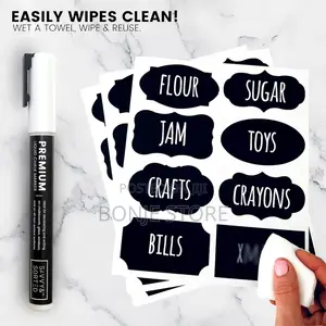 24 Pieces Reusable Adhesive Chalk Label Stickers With Pen