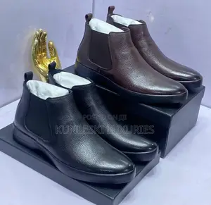 Original Prada Men Ankle Leather Shoes