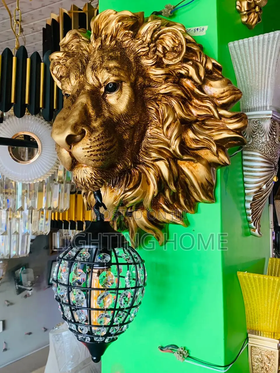 Lion Head Wall Lamp