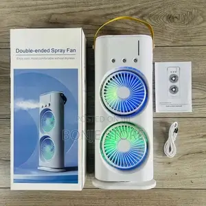Portable Evaporative Mist Fan With Led Light, Air Cooler