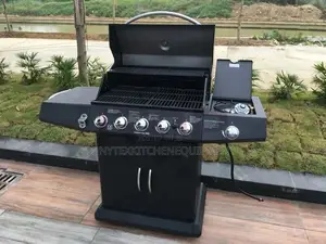 5-burner Barbecue Grill Propane Ggas With Side Burner
