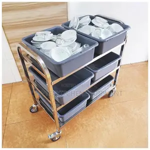 3 Trays Food Trolley