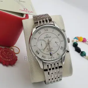 Original OMEGA Swiss Made Chronograph Silver Chain Watch