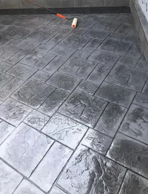Black Shining Concrete Floor