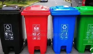 Plastic Waste Industrial Container With Wheels