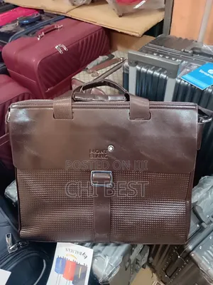 Mont Blanc Leather Laptop Bag