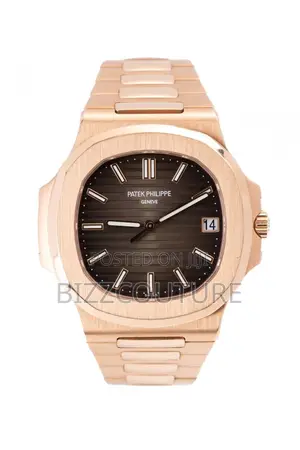 Original PATEK PHILIPPE Geneve Brown Dail Gold Chain Watch