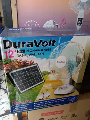 Duravolts Table Fan With Panel and 2led Bulbs