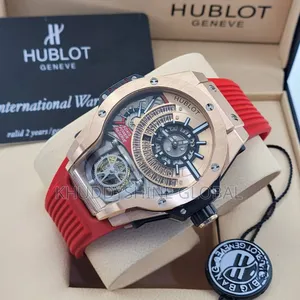 Hublot Automatic Wristwatch With Tourbillon and Rubber Strap