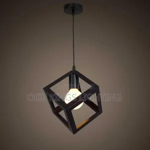 Black Single Dropping Pendant Light Iron E27 Bulb Light