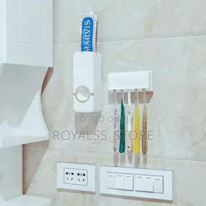 Toothpaste Dispenser and Toothbrush Holder