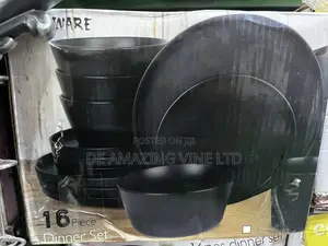 16 PCS Dinner Set Black