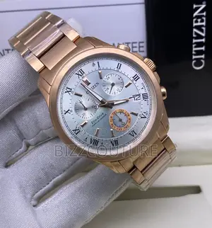 Original Citizen Eco-Drive Chronograph Gold Chain Watch