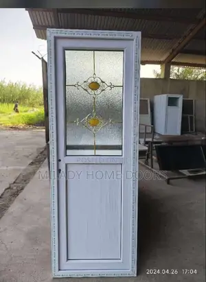 Turkey PVC Toilet Door With Gold Design 750