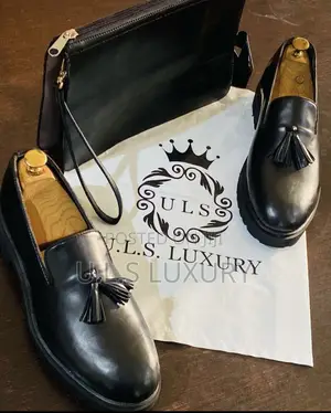 Black Loafers With Hand Bag Combo
