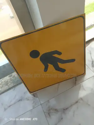 Crossing Slow Down Sign