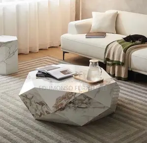 Marble Metal Coffee Table Artistic Sense Light Luxury