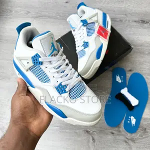 Original Air Jordan 4 Retro Military Blue Sneakers