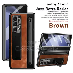 Premium Jazz Retro Leather Soft Case for Galaxy Z Fold 6/ 5