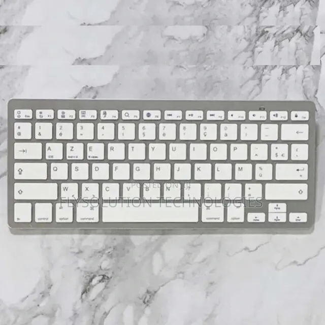 Mini Bluetooth Keyboard for Tablet and Smartphone - Silver