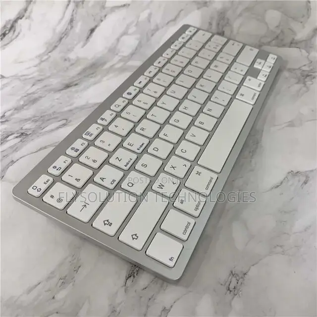 Mini Bluetooth Keyboard for Tablet and Smartphone - Silver