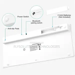 Mini Bluetooth Keyboard for Tablet and Smartphone - Silver