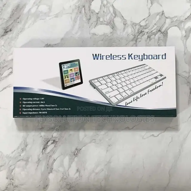 Mini Bluetooth Keyboard for Tablet and Smartphone - Silver
