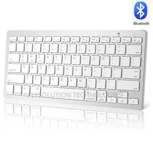 Mini Bluetooth Keyboard for Tablet and Smartphone - Silver