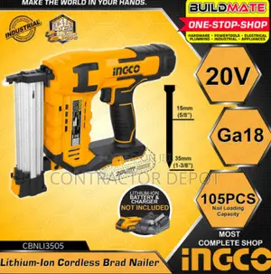 Lithium-Ion Cordless Brad Nailer Kit 20V Nail Guns F35