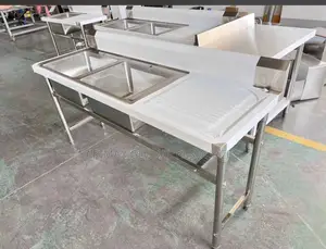 High Quality Double Bowls Commercial Kitchen Sink With Side