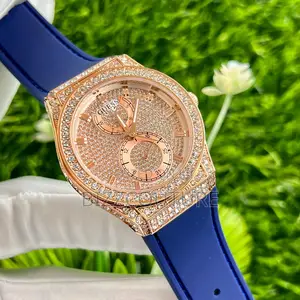 Original Guess Chronograph Blue Rubber Strap Watch in Store