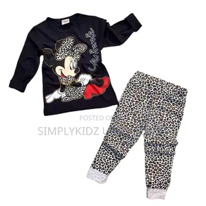2pc Minnie Mouse Cotton Top and Leopard Print Pant Sets