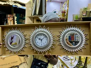 Mirror Clock 3-Piece Set