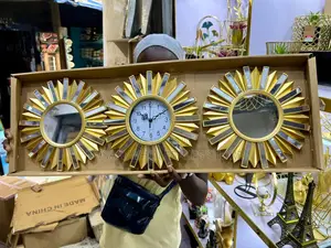 Mirror Clock 3-Piece Set