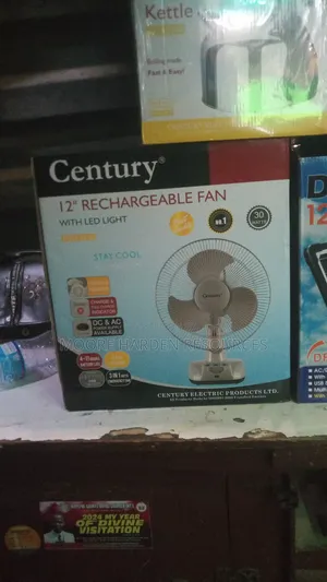 Original Century Ac/Dc Rechargeable Table Fan With Led