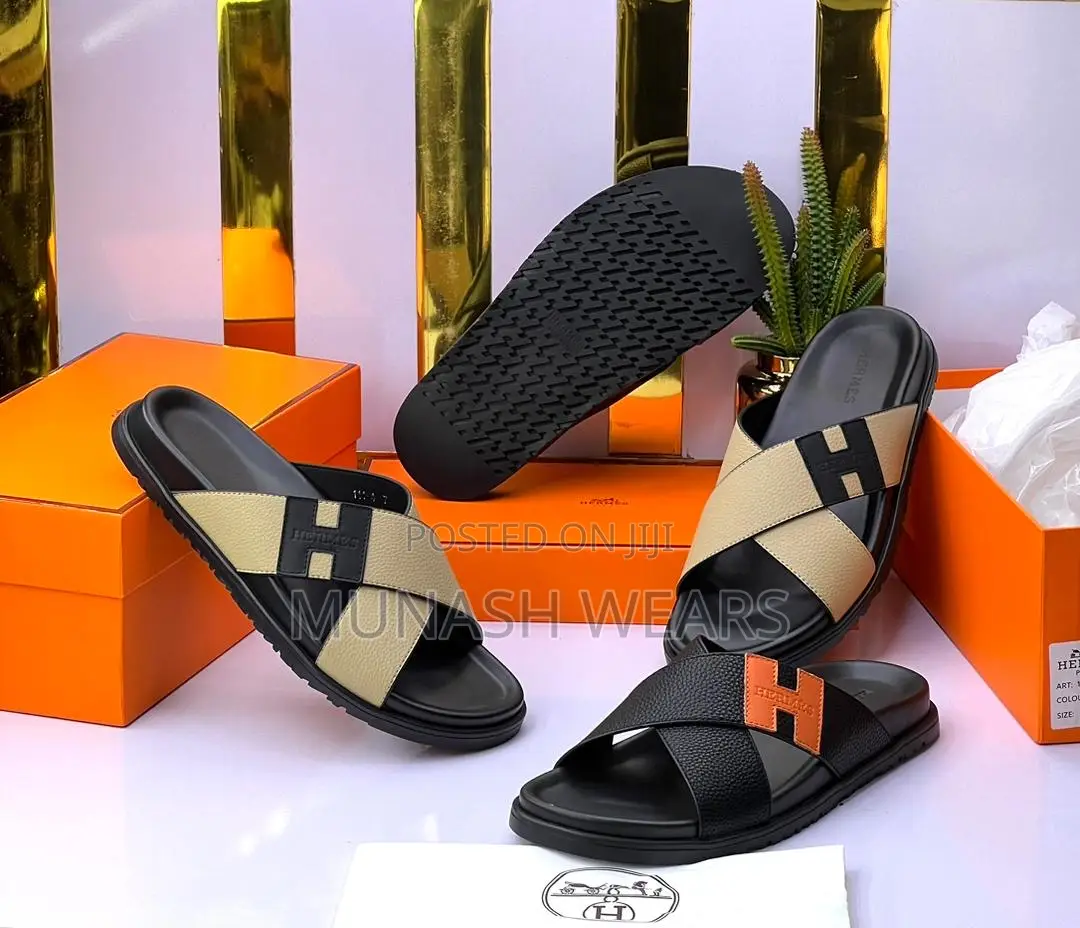 Hermes Leather Slipers