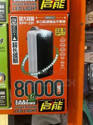 80,000mah Remax Power Bank for Phones, Tablet and USB Fans