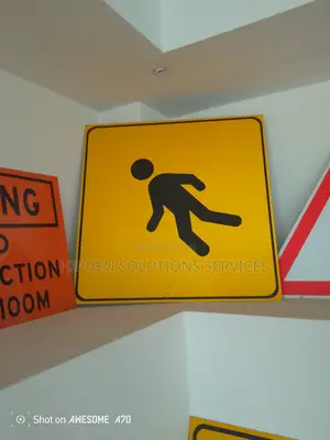 SLOW Pedestrian Crossing Sign