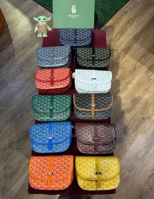 Original Goyard Goyardine Belvedere Messenger Bag Available
