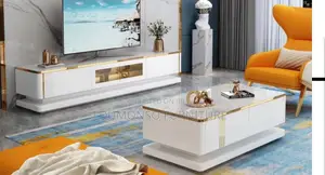 Modern Entertainment Center Table + Tv Shelf