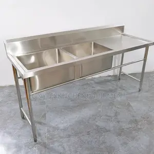 Commercial Double Sink With Side