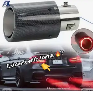 Universal Exhaust Muffler With LED Flames