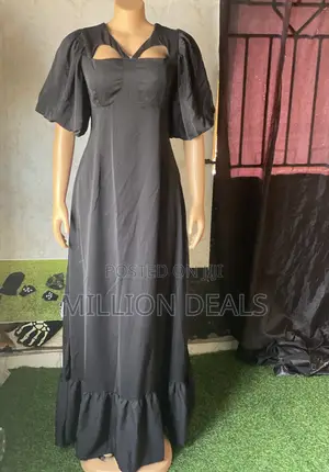 Stylish Black Silk Sexy Women’S Gown