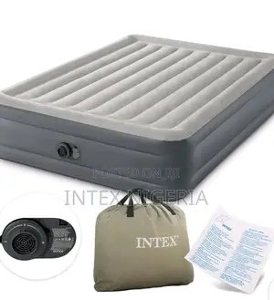 Inflatable 5 by 6 Dura-Beam Plus Airbed With Internal Pump