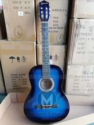 Classical Guitar 38 Inches With Free Bag + Strap _ Blue