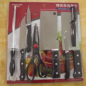 8pc Kitchen Knife Set Comes With Skin Peeler