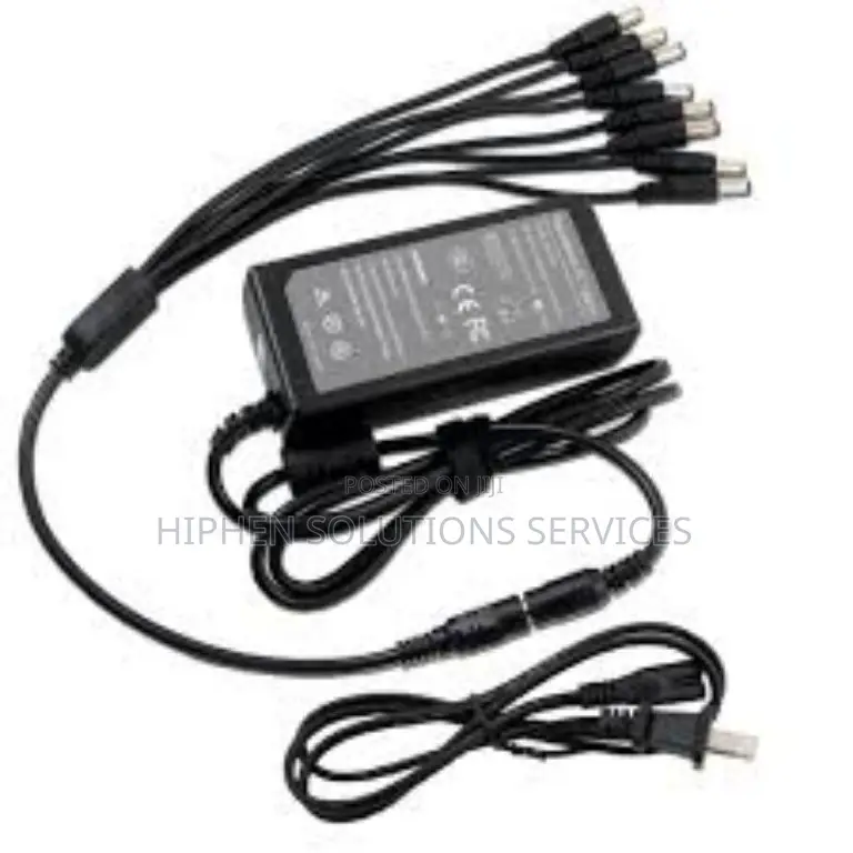 Adapter +8 Split Power Cable For CCTV Security Camera DVR