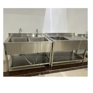 Commercial Stainless Steel Double Bowl Sink