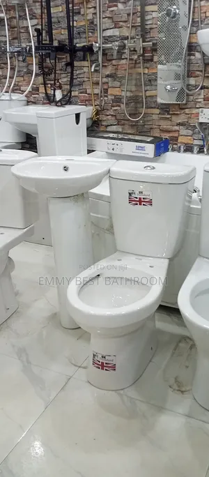 Simple WC Set With the Wash Hand Basin