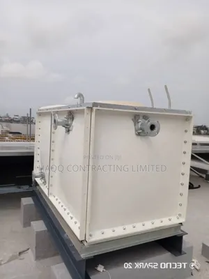 FRP/GRP Fibreglass Watertank Construction With Scaffold